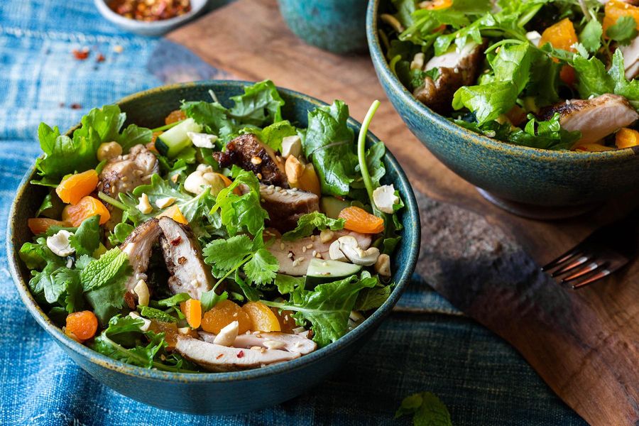 Easy Southeast Asian Chicken Salad with Sesame-Lime Dressing image