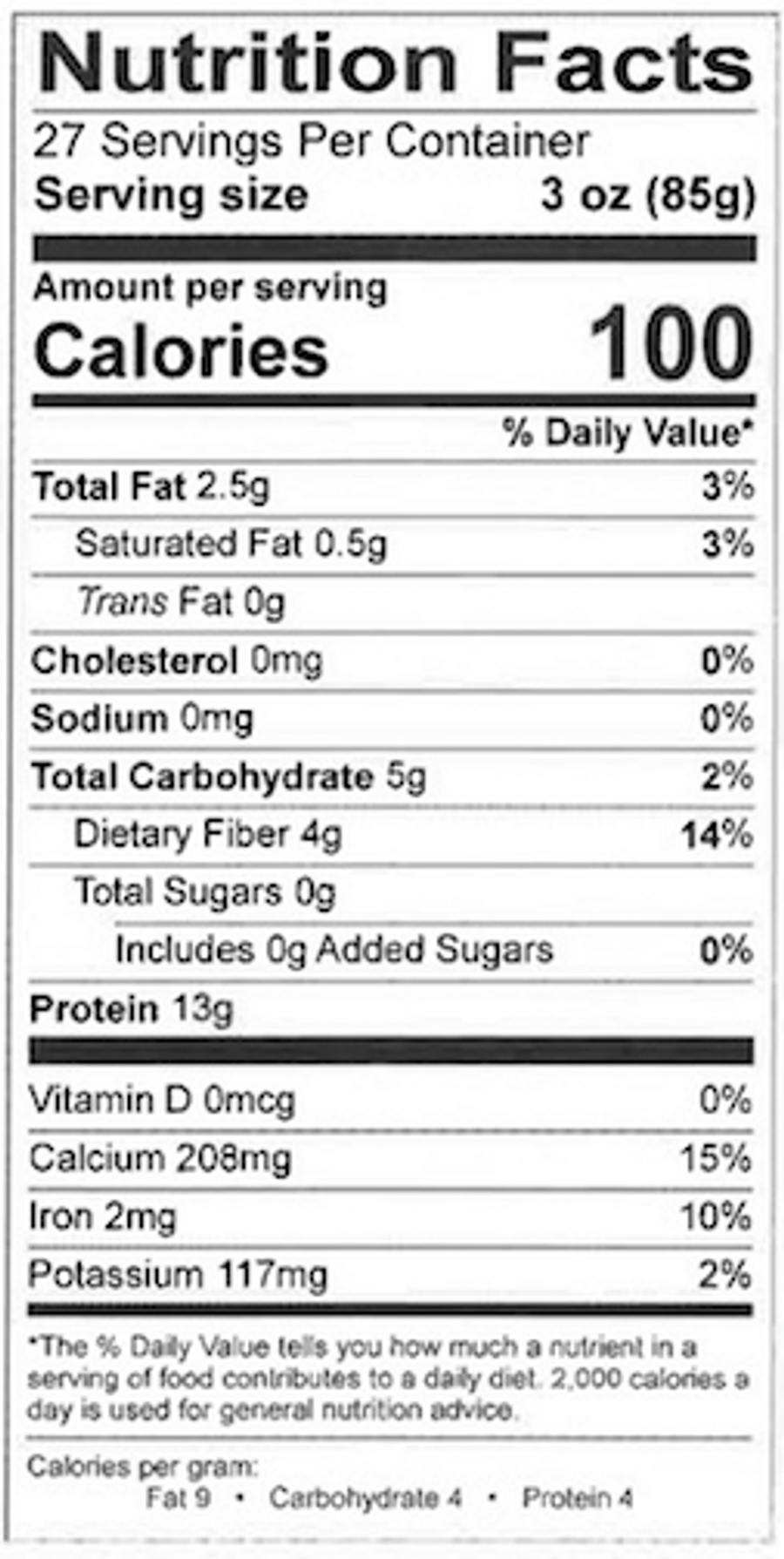 Organic Extra Firm Tofu Nutrition